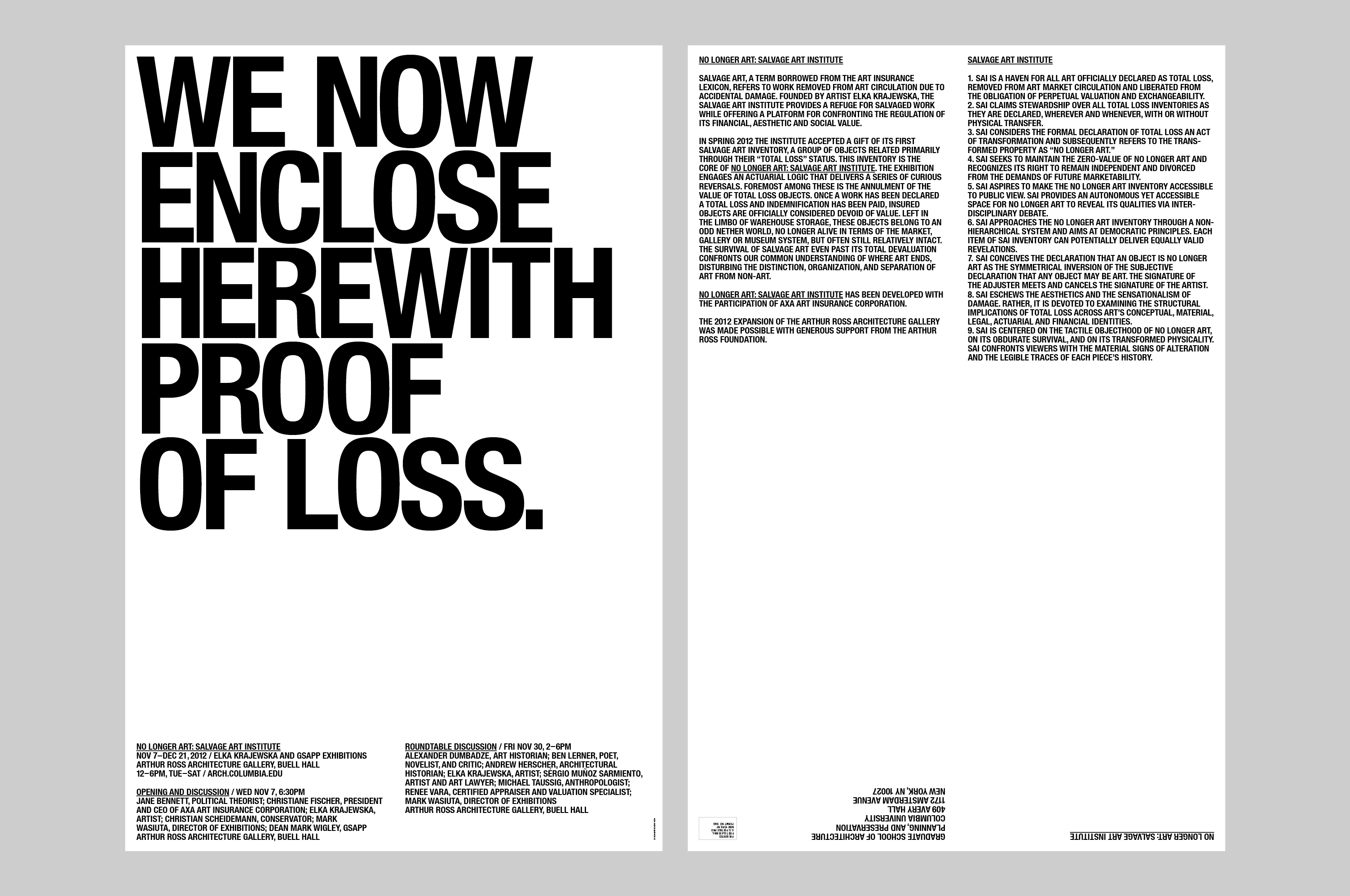 No Longer Art: Salvage Art Institute - MTWTF