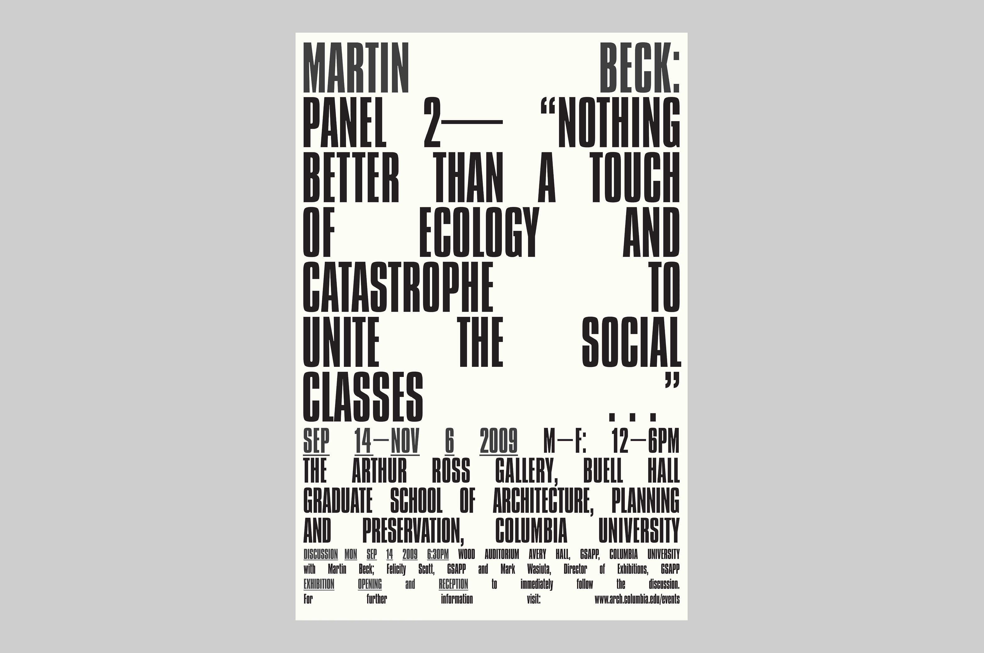 Panel 2: Nothing Better Than a Touch of Ecology and Catastrophe to Unite the Social Classes  - MTWTF