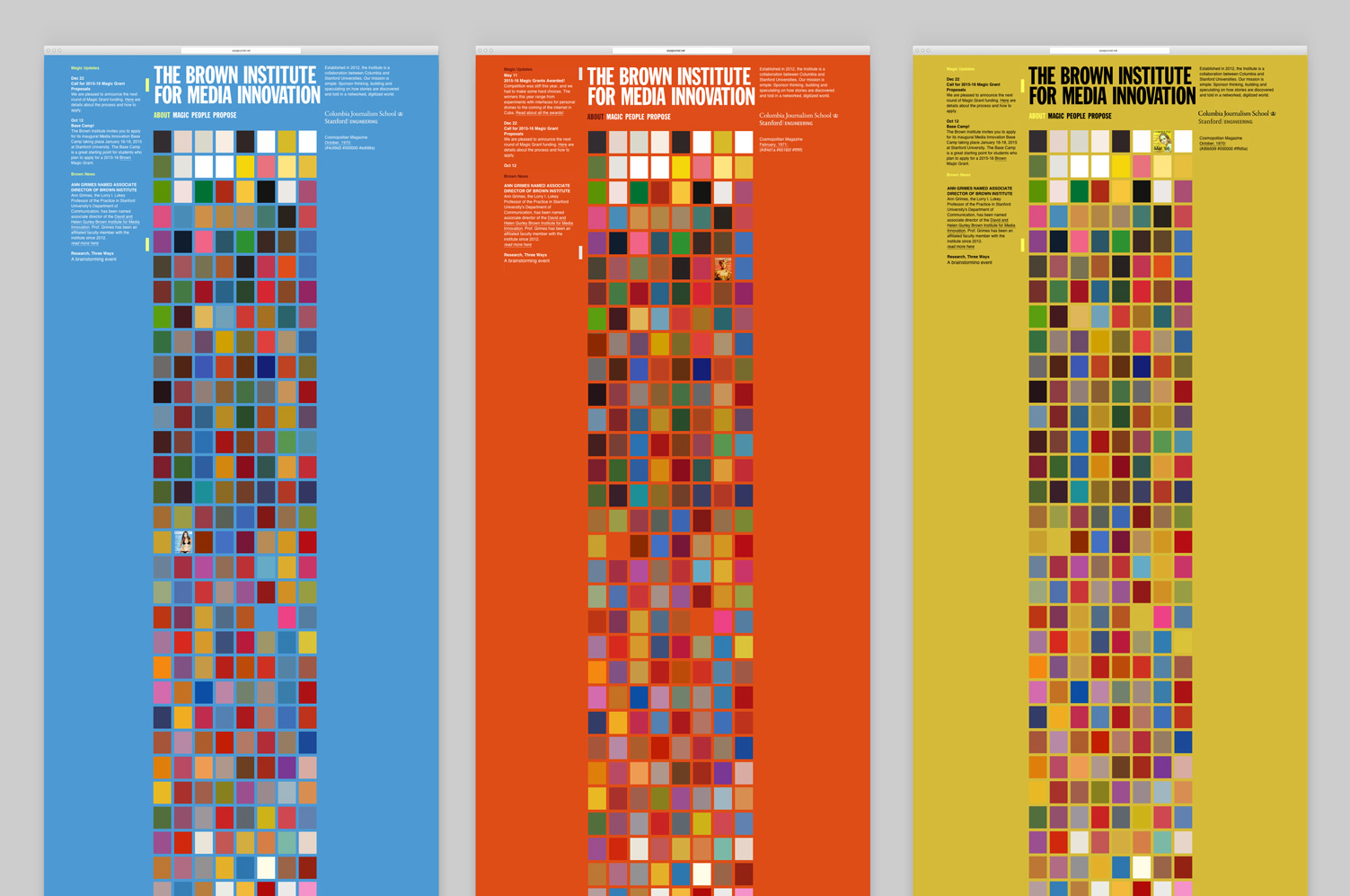 Brown Institute for Media Innovation identity and website  - MTWTF