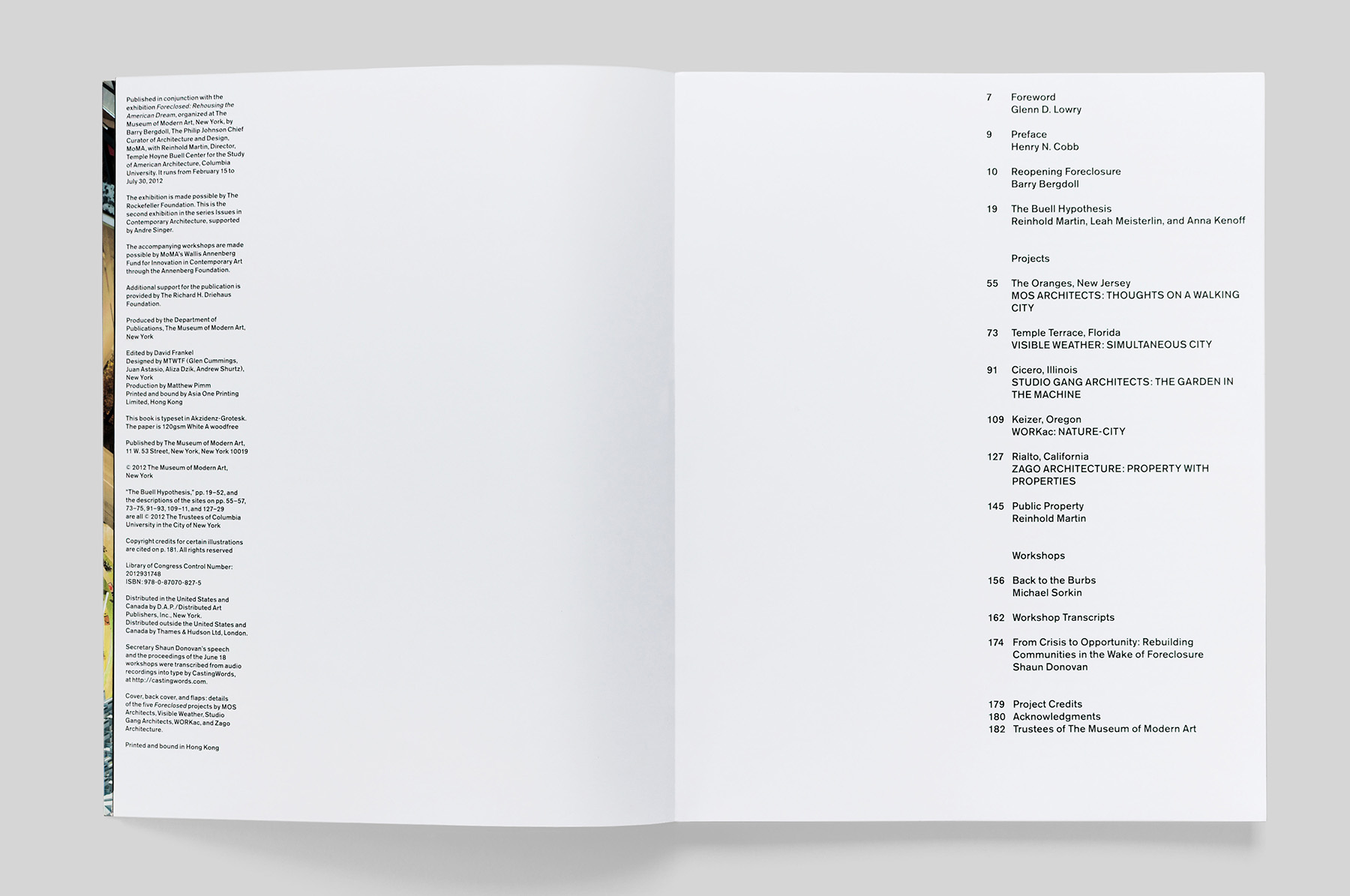 Foreclosed: Rehousing the American Dream exhibition catalog  - MTWTF