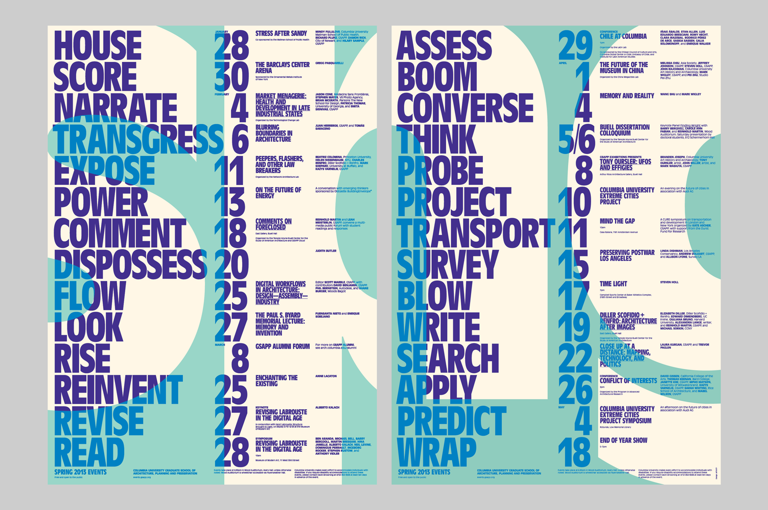 GSAPP events - MTWTF