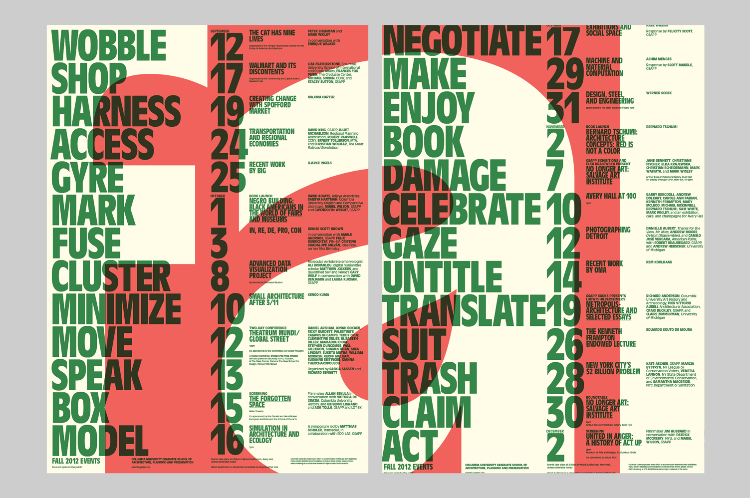 GSAPP events - MTWTF