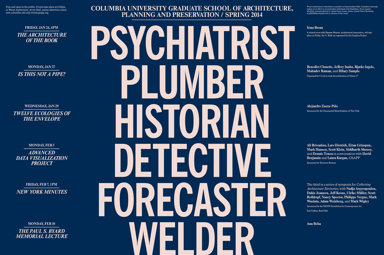 GSAPP events - MTWTF