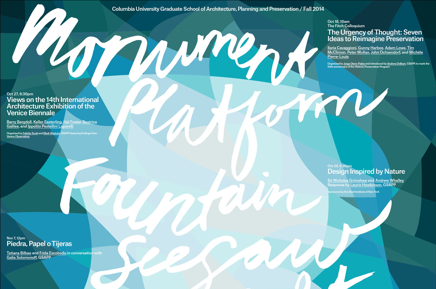 GSAPP events - MTWTF