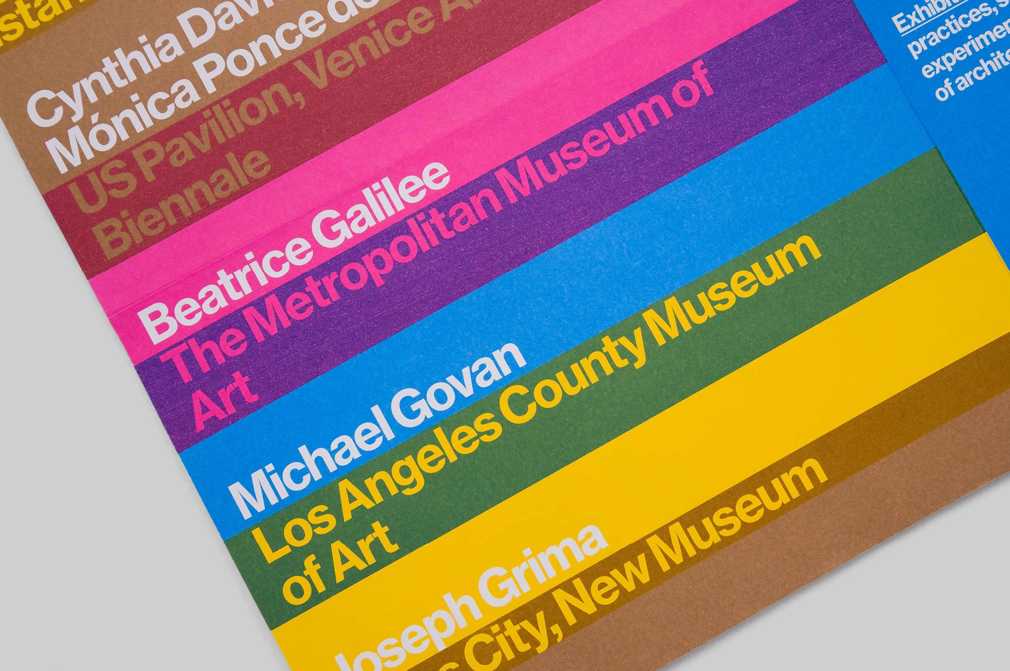 Exhibition Models: Curating Architecture conference poster - MTWTF
