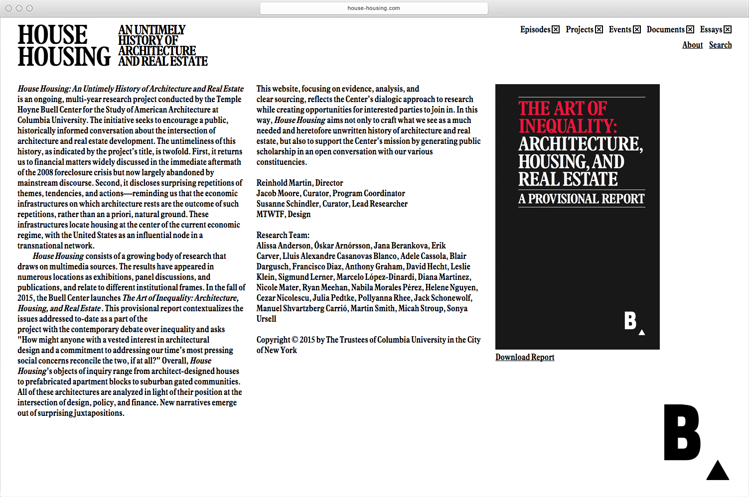 House Housing digital archive  - MTWTF