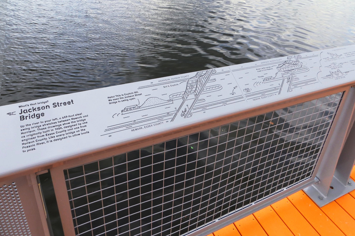 Newark Riverfront Park interpretive signage  - MTWTF