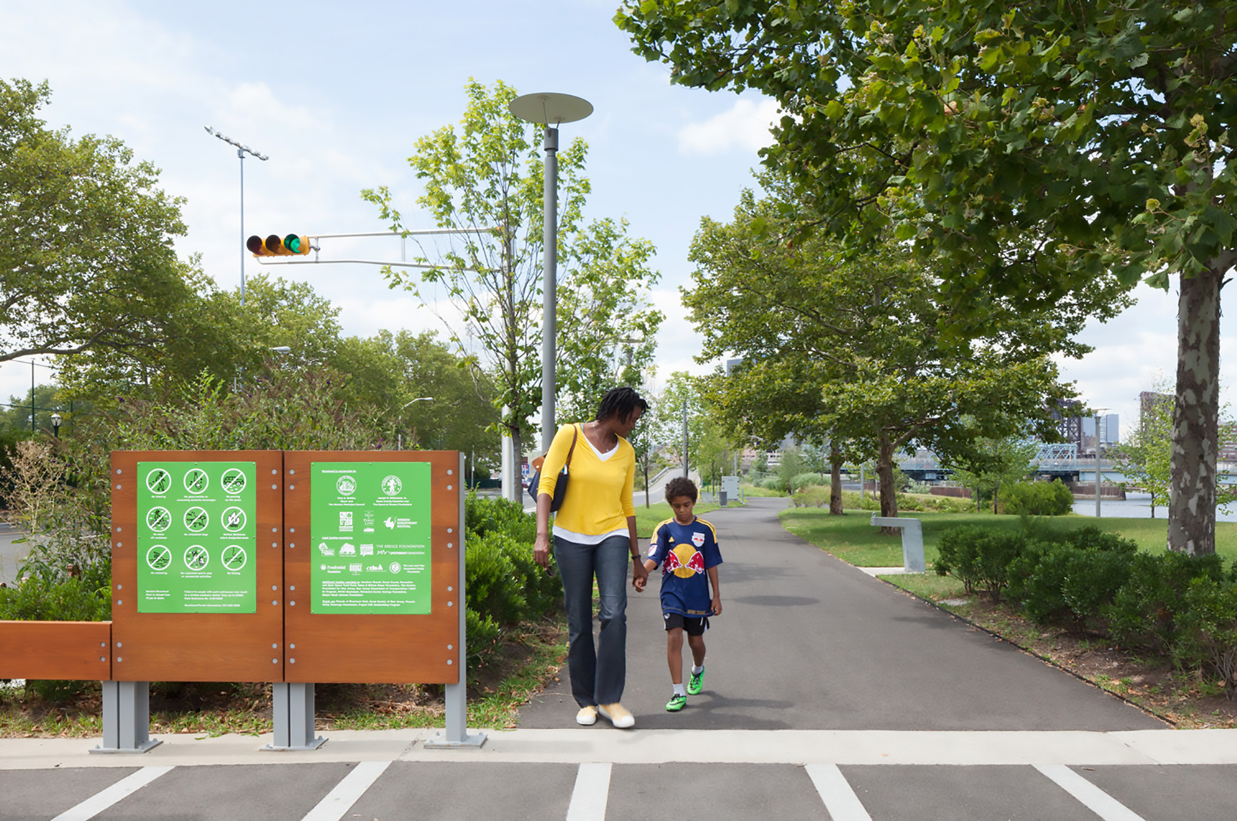 Newark Riverfront Park identity and wayfinding - MTWTF