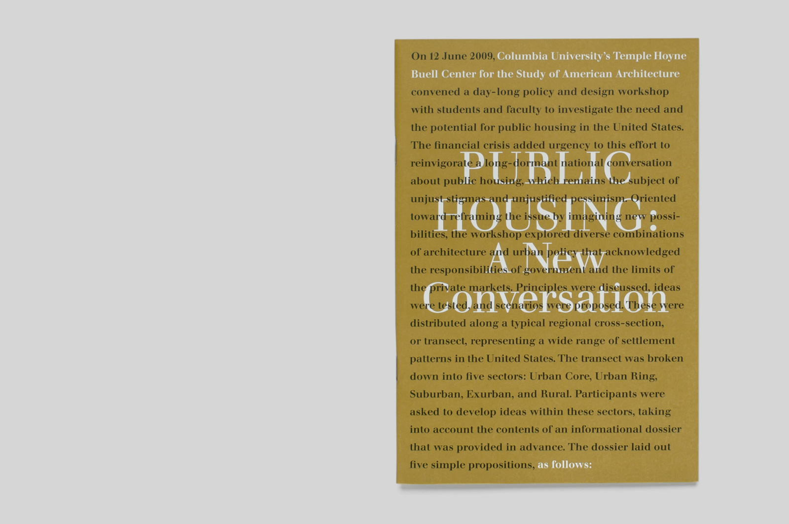 Public Housing: A New Conversation  - MTWTF