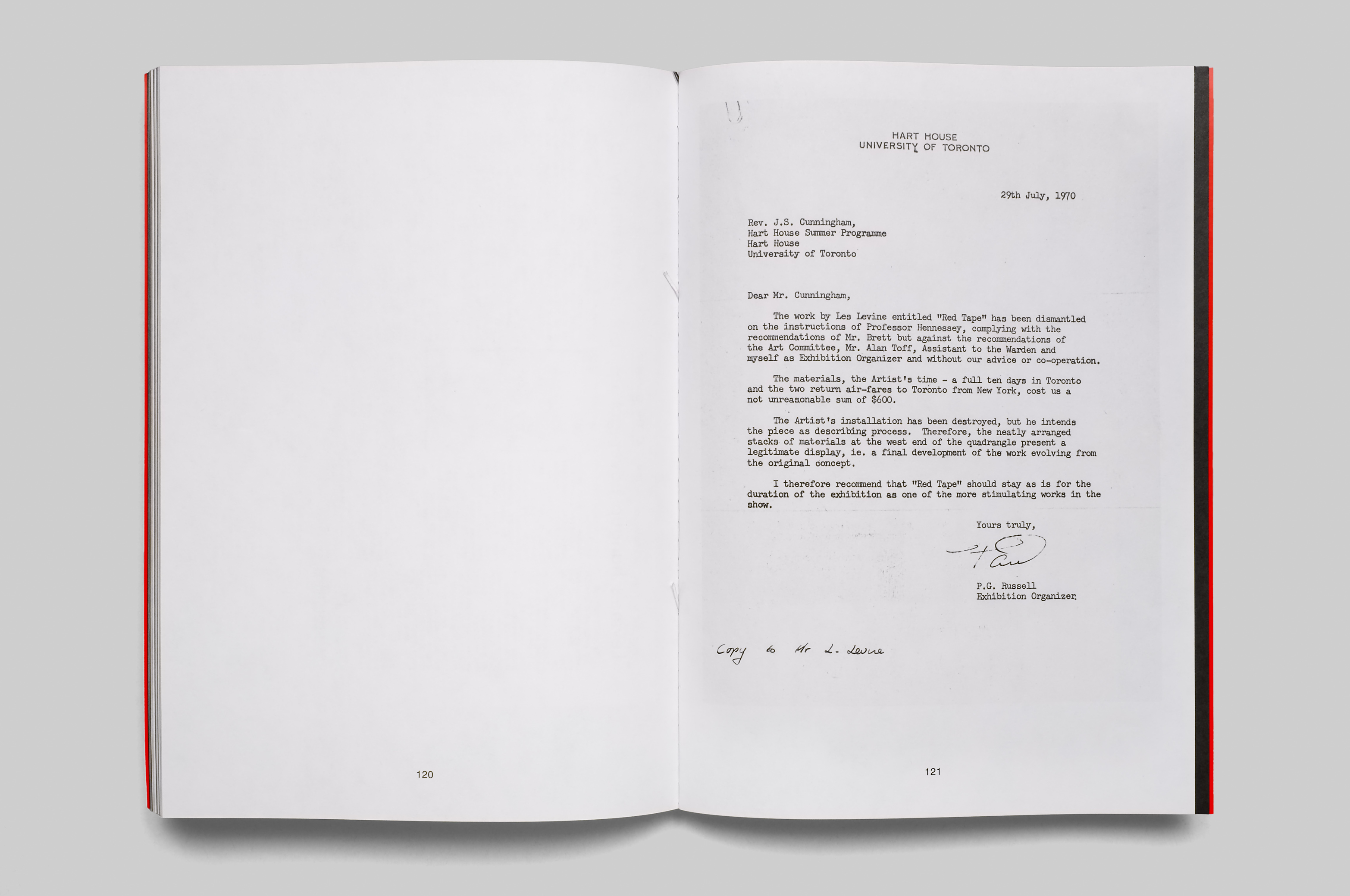 Red Tape, A New Work by Les Levine, 1970: To Engage the University in a Useless Task Which Will Allow It to Expose a Working Model of Its System - MTWTF