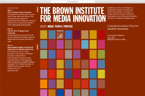 Brown Institute for Media Innovation identity and website  - MTWTF